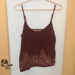 Harlow Patterned Burgundy Top